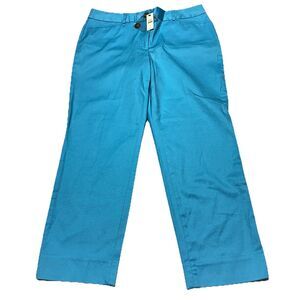 Talbots Women’s The Perfect Crop Pants Size 6 Turquoise Blue Cropped NWT